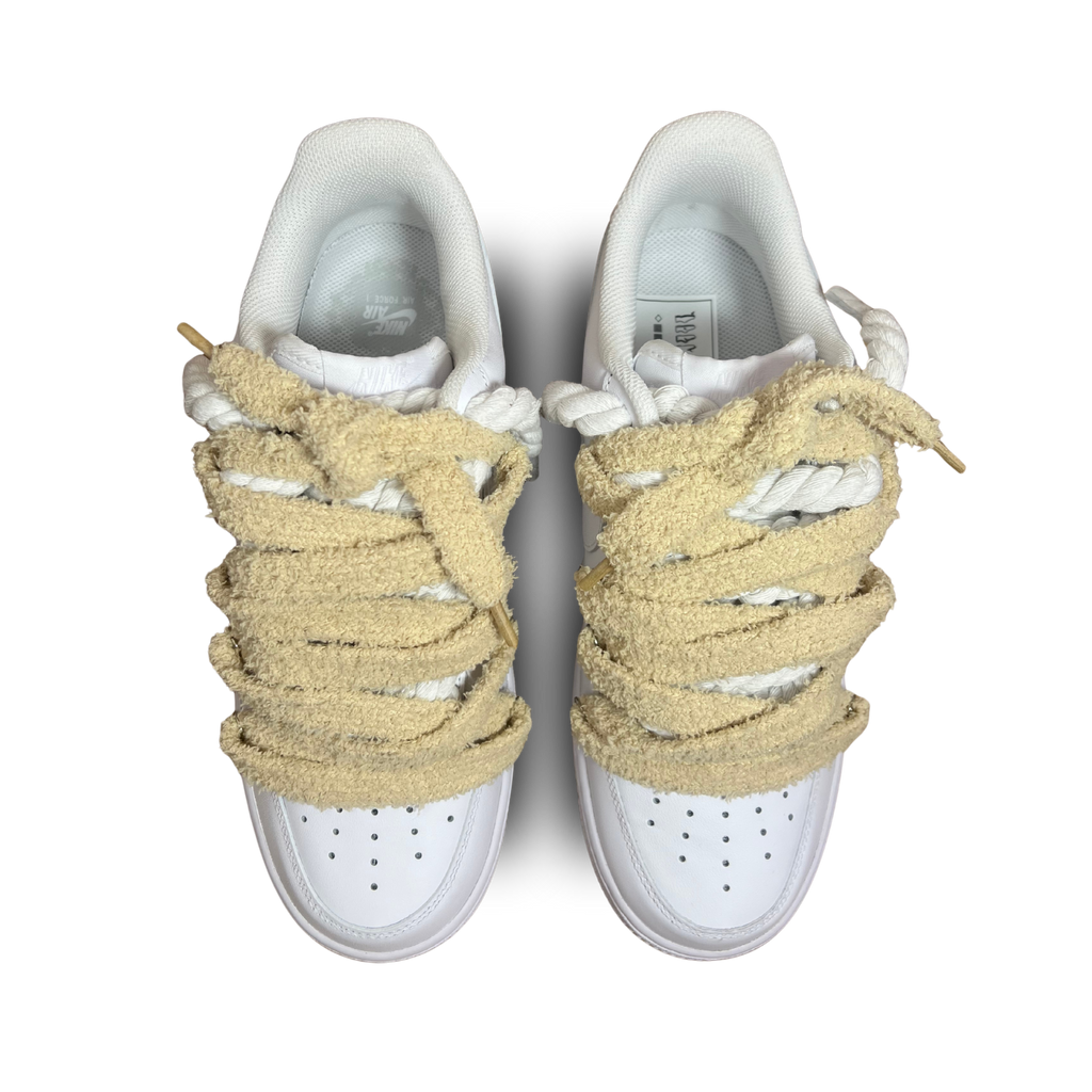 Nike Air Force 1 White Chimney Cake Cinnamon Felülnézet