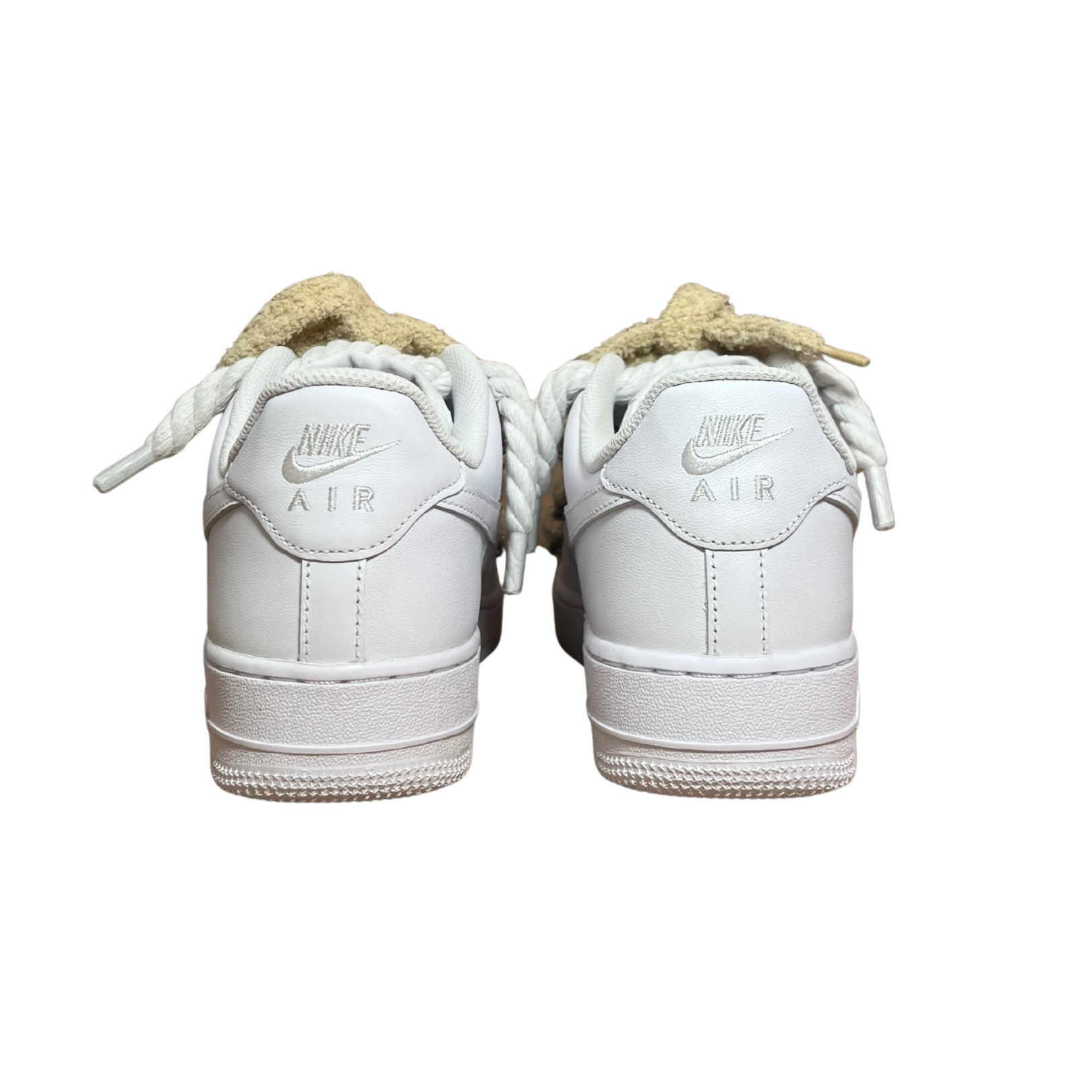 Nike Air Force 1 White Chimney Cake Cinnamon Hátulnézet