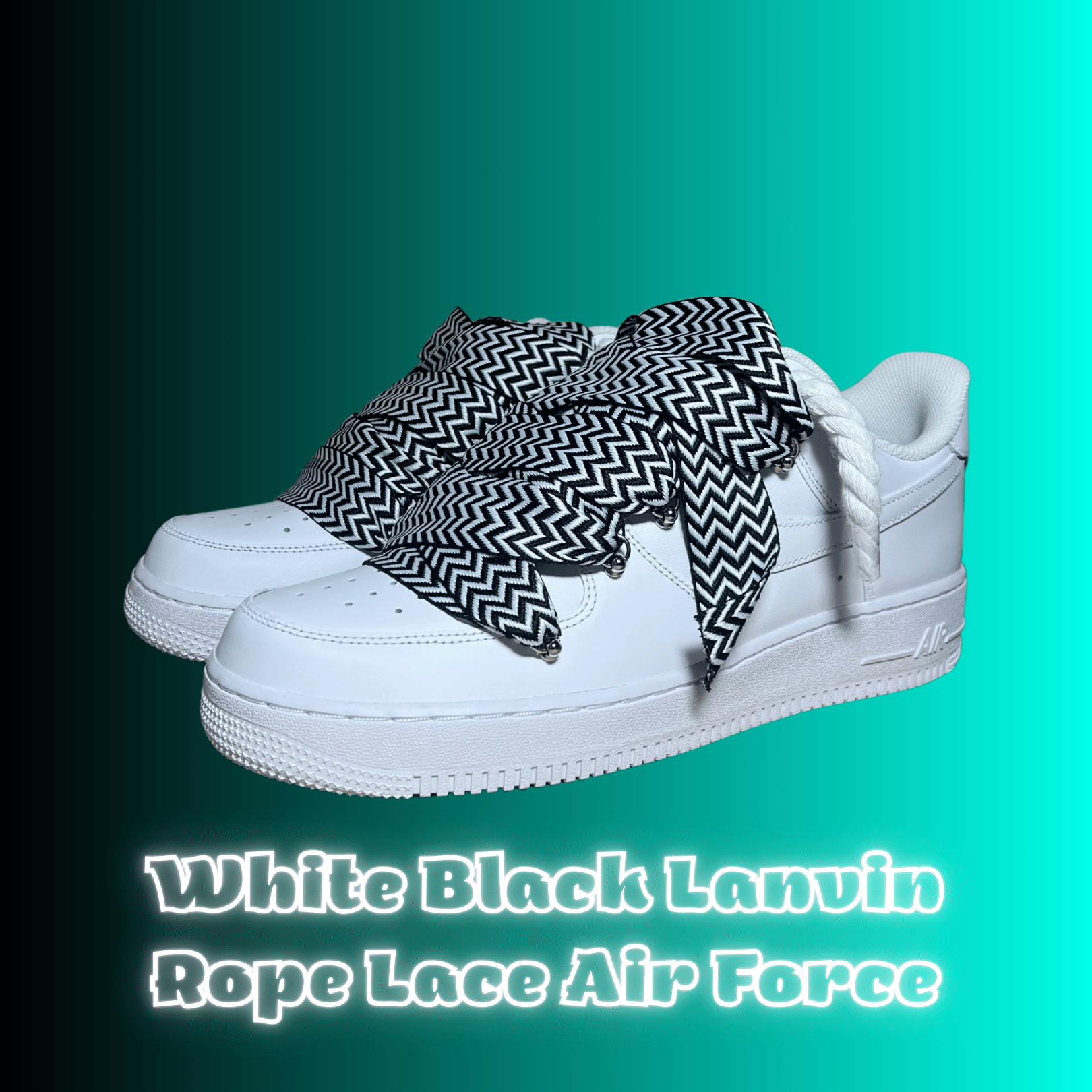 White Lanvin Rope Lace Air Force