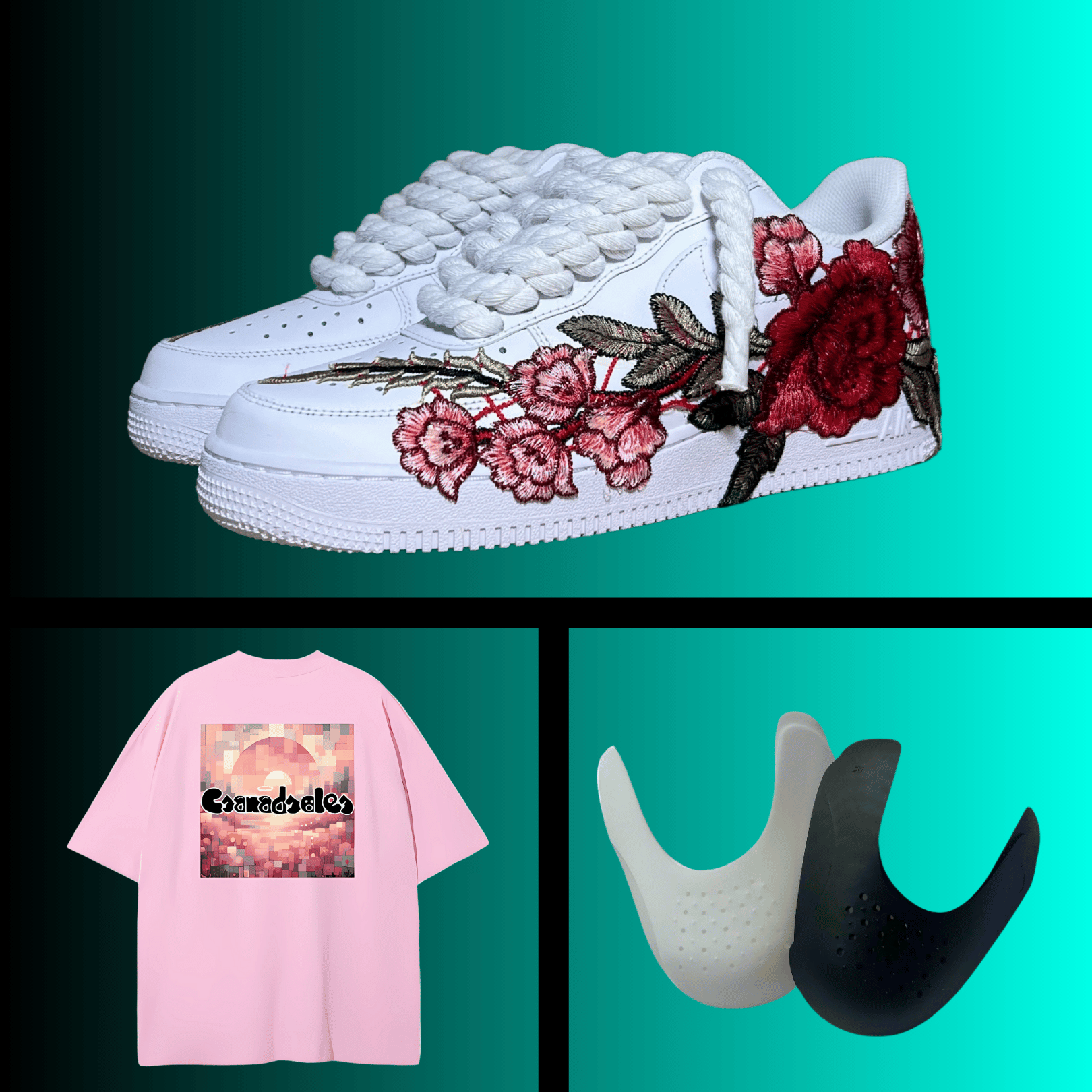 White Rose Rope Lace Air Force Bundle Csanadsoles