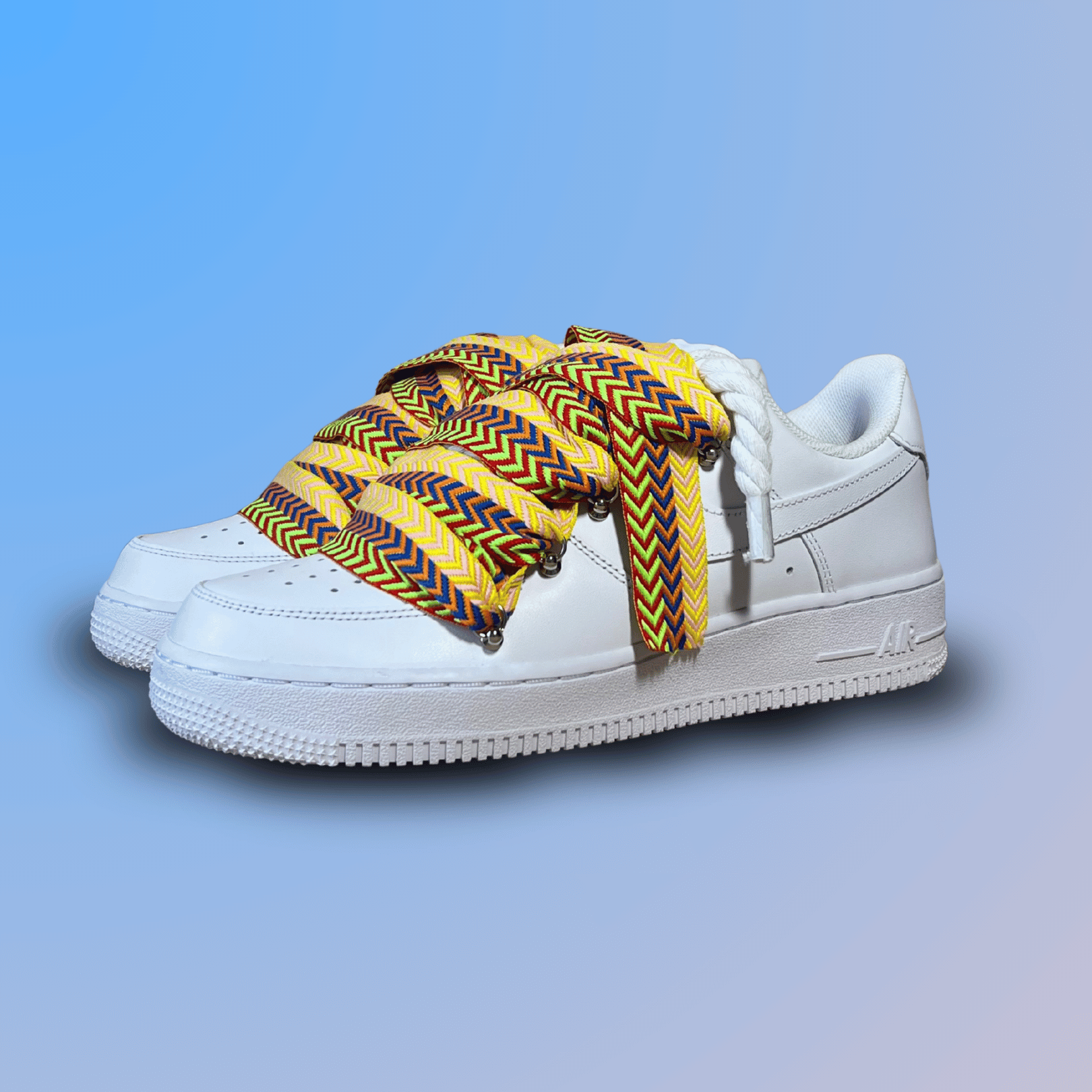 Nike Air Force 1 Lanvin Rope Lace Yellow Blue