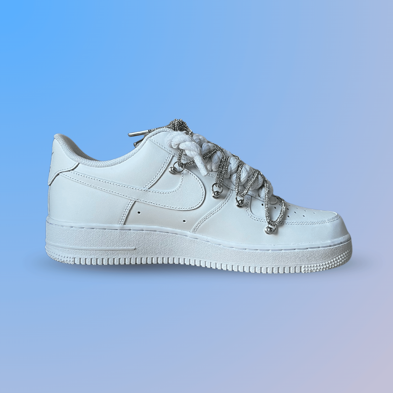 Nike Air Force 1 "Diamond" Rope Lace White